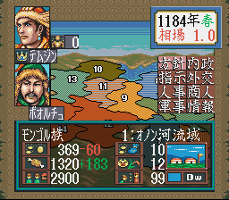 Super Aoki Ookami to Shiroki Mejika - Genchou Hishi (Japan) In game screenshot